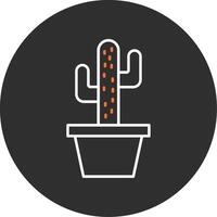 cactus blauw gevulde icoon vector