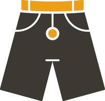 shorts glyph twee kleur icoon vector