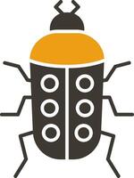 insect glyph twee kleur icoon vector