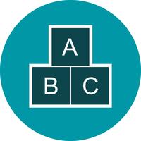 ABC kubussen vector pictogram