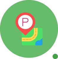 parkeren lang cirkel icoon vector
