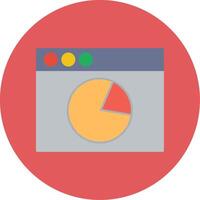 browser vlak cirkel icoon vector