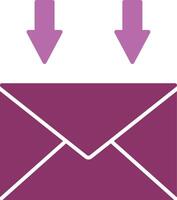 mail glyph twee kleur icoon vector