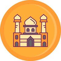 moskee lijn gevulde icoon vector
