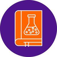 wetenschap boek lijn gevulde cirkel icoon vector