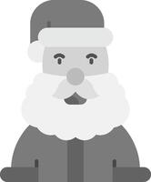 de kerstman claus grijs schaal icoon vector