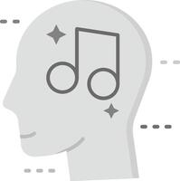 muziek- grijs schaal icoon vector