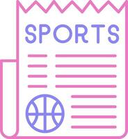 sport- nieuws lineair twee kleur icoon vector