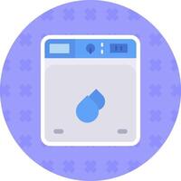 wasserij vlak sticker icoon vector