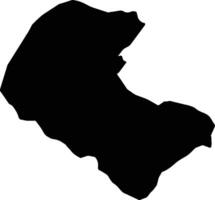 zoudweogo Burkina faso silhouet kaart vector