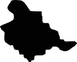 zenica-doboj Bosnië en herzegovina silhouet kaart vector