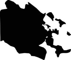 boca's del Toro Panama silhouet kaart vector