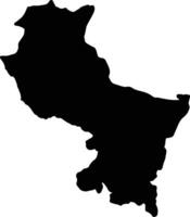 cusco Peru silhouet kaart vector