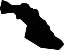 muscat Oman silhouet kaart vector