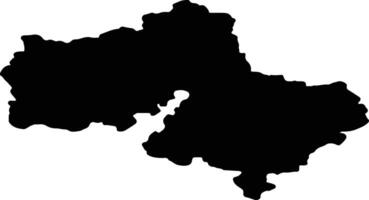 moskovskaja Rusland silhouet kaart vector