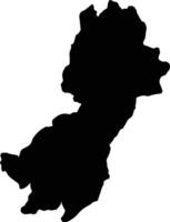 morogoro Verenigde republiek van Tanzania silhouet kaart vector
