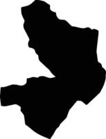 mayo-kebbi Est Tsjaad silhouet kaart vector
