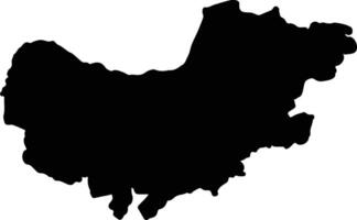noorden west zuiden Afrika silhouet kaart vector
