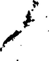 Palawan Filippijnen silhouet kaart vector