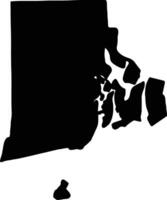 Rhode eiland Verenigde staten van Amerika silhouet kaart vector