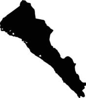 sinaloa Mexico silhouet kaart vector