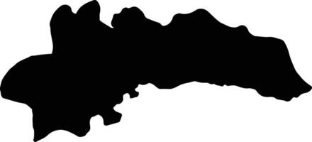 glanzendanga Verenigde republiek van Tanzania silhouet kaart vector