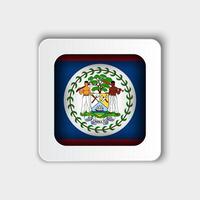 Belize vlag knop vlak ontwerp vector