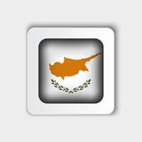 Cyprus vlag knop vlak ontwerp vector