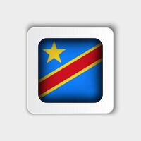 democratisch republiek van de Congo vlag knop vlak ontwerp vector