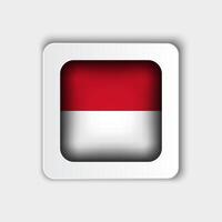 Indonesië vlag knop vlak ontwerp vector