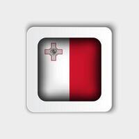 Malta vlag knop vlak ontwerp vector