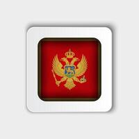 Montenegro vlag knop vlak ontwerp vector