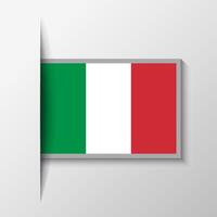 vector rechthoekig Italië vlag achtergrond