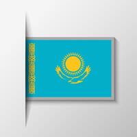 vector rechthoekig Kazachstan vlag achtergrond