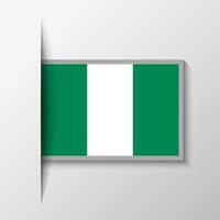 vector rechthoekig Nigeria vlag achtergrond