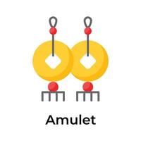 amulet icoon ontwerp in modieus stijl klaar naar gebruik vector