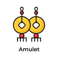 amulet icoon ontwerp in modieus stijl klaar naar gebruik vector