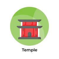 Chinese religieus gebouw vector ontwerp, Chinese tempel icoon