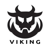 viking logo ontwerp icoon symbool vector sjabloon. menselijk viking logo vector.