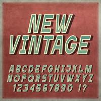 vintage lettertype, letters en cijfers in retrostijl vector