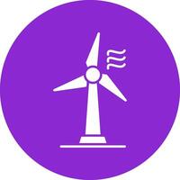 wind turbine glyph cirkel icoon vector