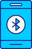 Bluetooth blauw gevulde icoon vector