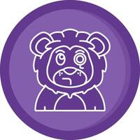 monocle solide Purper cirkel icoon vector