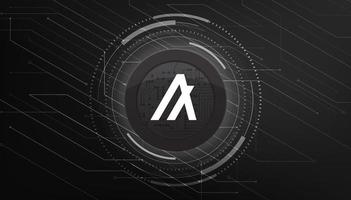 algorand algo munt banner. algo munt cryptocurrency concept banner achtergrond. vector