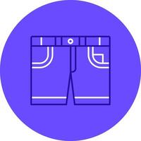 shorts duo afstemmen kleur cirkel icoon vector