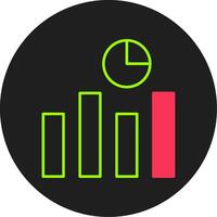 analytics glyph cirkel icoon vector