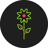 bloem glyph cirkel icoon vector