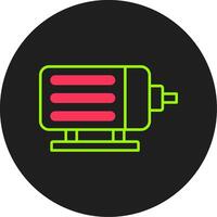 motor glyph cirkel icoon vector