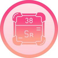 strontium solide cirkel gradeint icoon vector