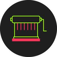 pasta machine glyph cirkel icoon vector